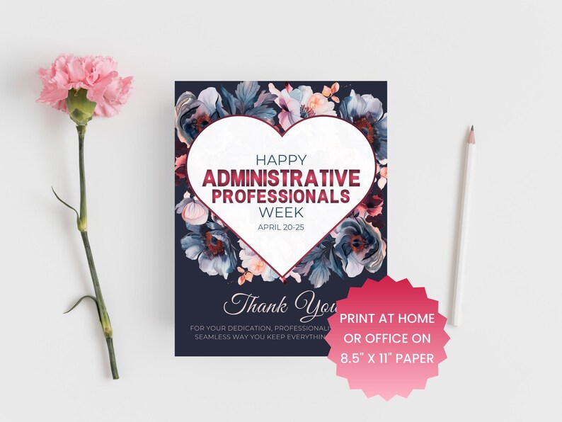 Administrative Professionals Week Flyer | Editable Canva Template ...
