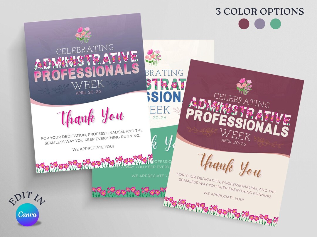 Administrative Professionals Week Flyer | Admin Appreciation Day ...