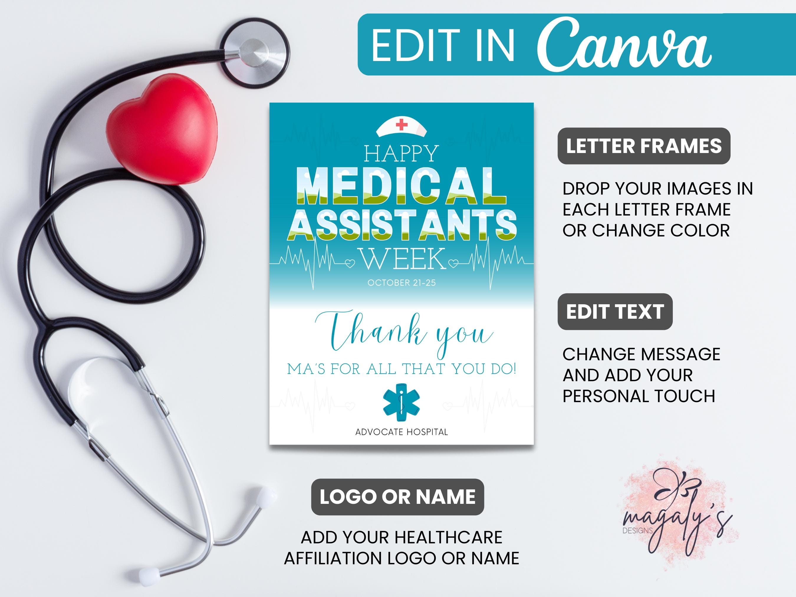 Editable Medical Assistants Recognition Week Flyer | Canva Template ...