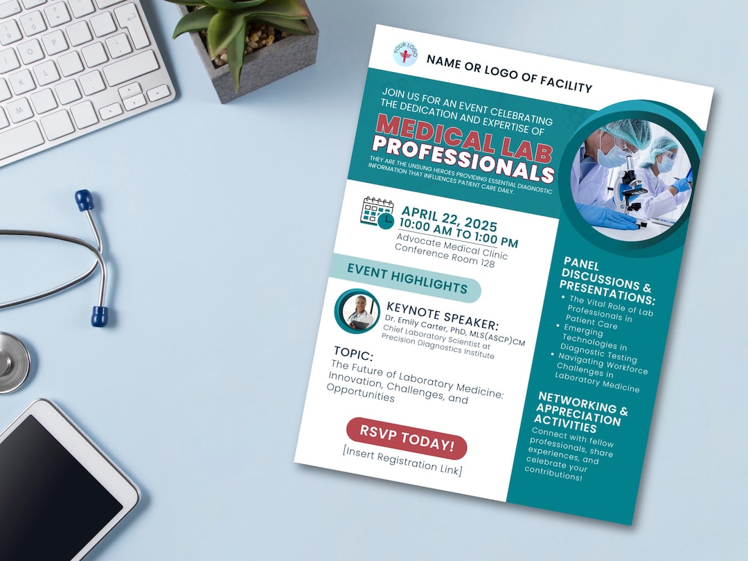 Medical Lab Professionals Week | Med Lab Event Flyer | Keynote Speaker ...