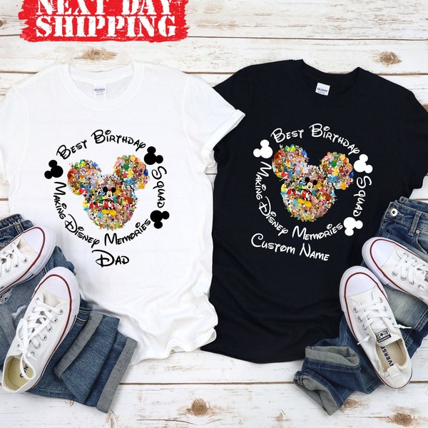 Custom Disney Best Birthday Squad T-shirt, Making Disney Memories Couple Shirt, Personalized Birthday Shirt, Disney Birthday Squad Sweater