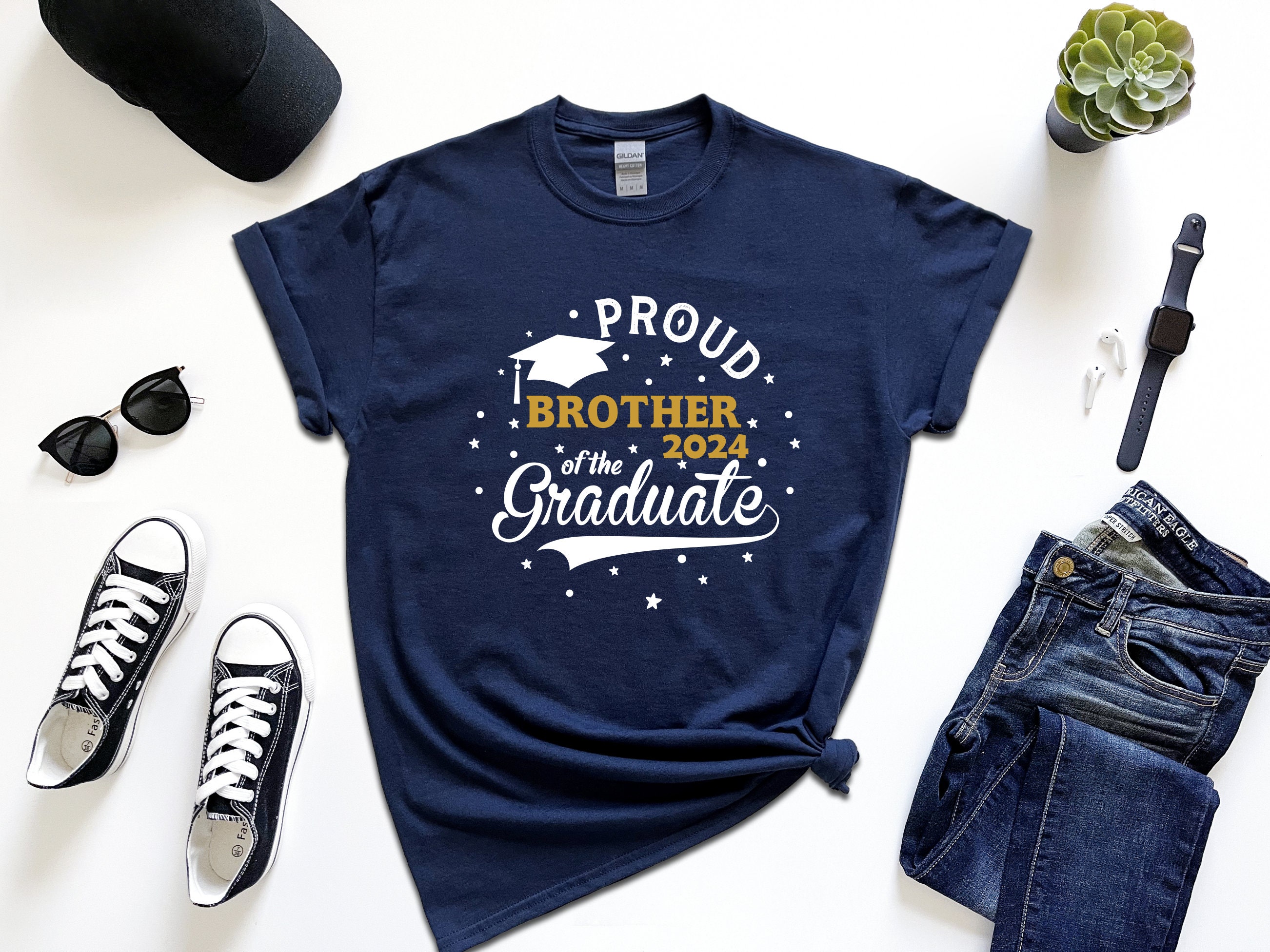 Proud 2024 Of The Graduate Shirt,Mom Dad Brother Sister Grandma Pawpaw Proud 2024 Shirt,Custom Proud 2024 Shirt,Graduate 2024 Shirts