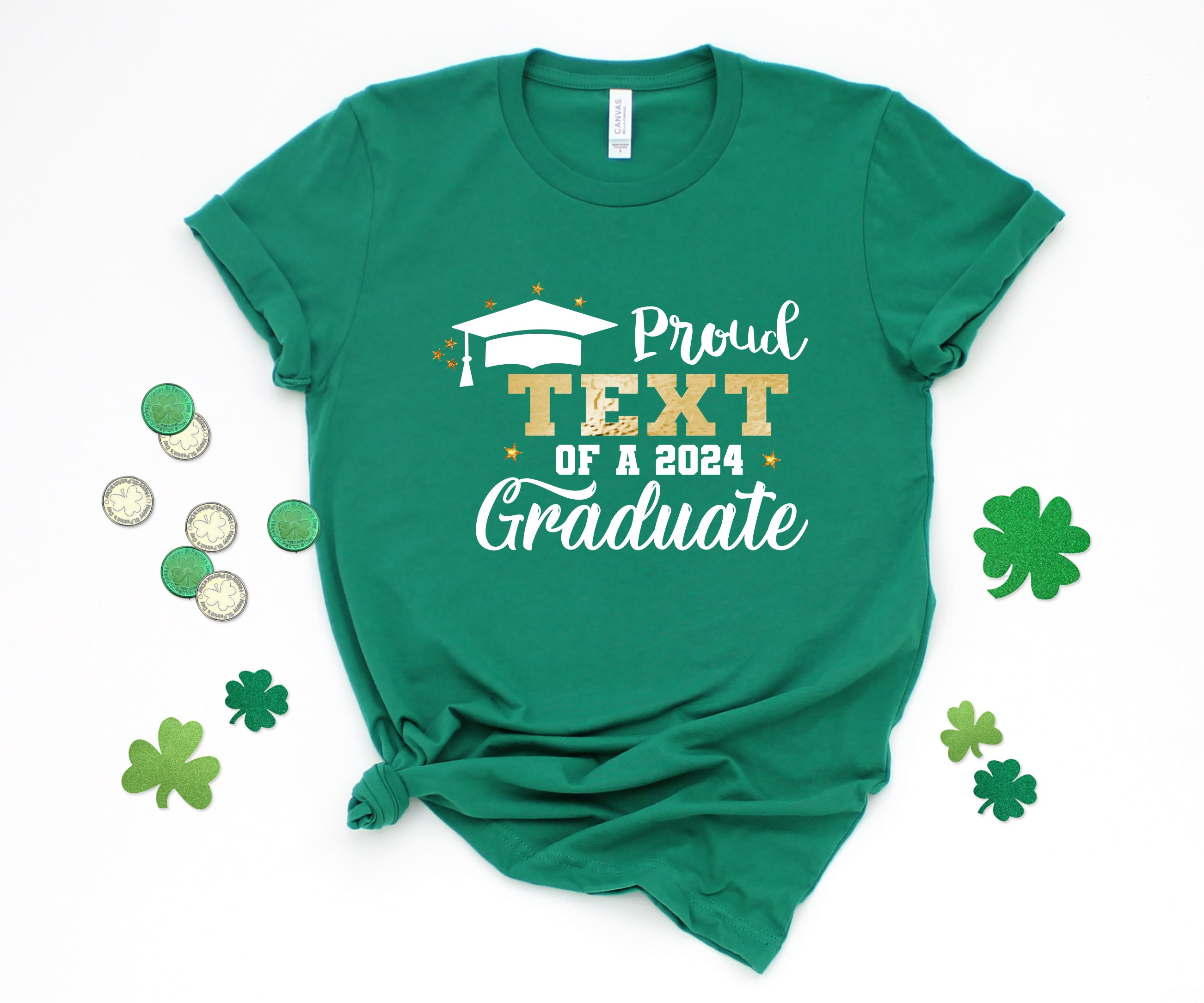 Proud Of A 2024 Graduate Gold Shirt,Proud Custom 2024 Tshirt,Proud Family Shirt,Custom Proud 2024 Graduate,Senior 2024 Shirt,Graduation 2024