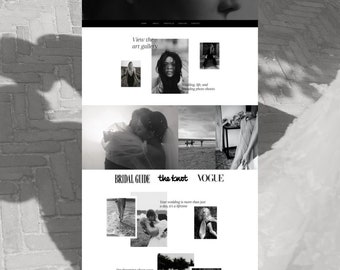 Black & White Showit Website Template For Photographers and other Service Providers