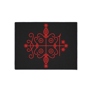 Mystical Papa Legba Veve Floor Mat - Enhance Your Spiritual Space