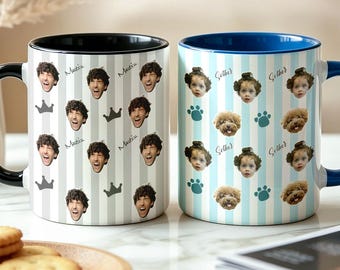Anpassad fotomugg, kaffekopp med babyansikte, uppskattning för pappa för första gången, personlig bildmugg, fars dag-present, personlig muggpresent
