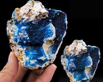 Espécimen mineral de Veszelyita raro a granel, espécimen mineral natural de Yunnan, China, hermoso cristal crudo de color azul brillante