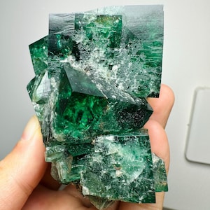 Beautiful Large Cube Green Blue Daylight Fluorite from the United Kingdom, Rare Crystal Specimen, Fluorite Crystal Specimens
