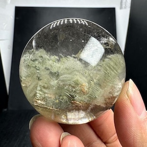Beautilful 50mm Green Phantom Quartz Sphere, Garden Quartz Orb, Lodolite Crystal Sphere, Shamans Dream Stone, 185g