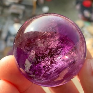 Beautiful 45mm Purple Amethyst Sphere, Quality Amethyst Ball, Purple Crystal Sphere, Quartz Ball, Amethyst Orb Sphere, 127.5g
