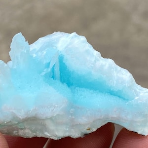 Blue Aragonite Raw Stone, Natural Crystal from Yunnan, China, Mineral Specimen, Rough Aragonite, Rock Collector Gift