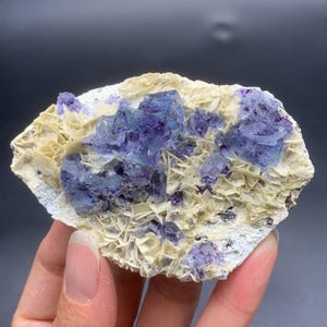 Beautiful Purple  Fluorite Crystal from Yindu Mine, Inner Mongolia, China, Fluorite Siderite Combination, Fluorite Specimen for Collectors