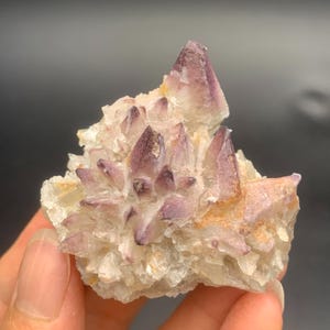 Beautiful Purple Yttro Fluorite on Calcite Cluster, Crystal Specimen from Guizhou, China, Fluorite Crystal Specimens Collection