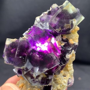 Beautiful Phantom Fluorite Crystal from Yindu Mine, Inner Mongolia, Fluorite Mineral Specimen for Collectors, Chinese Mineral