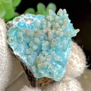 Beautiful Blue Hemimorphite, Natural Raw Hemimorphite, Throat Chakra, Hemimorphite Mineral Specimen from Yunnan, China, 49g