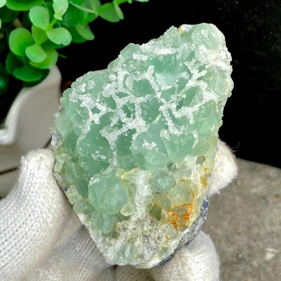 シュガーフローライト、中国福建省産グリーンフローライト、グリーン