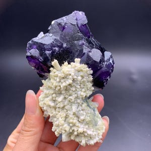 Beautiful Phantom Fluorite Crystal from Yindu Mine, Inner Mongolia, Fluorite with Mica Mineral Specimen, Chinese Mineral
