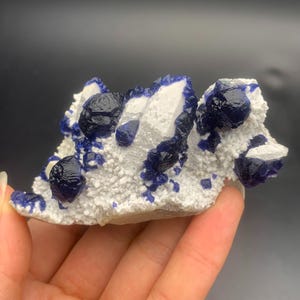 Beautiful Blueberry Fluorite Crystal from Huanggangliang Mine, Inner Mongolia, Blue Fluorite Mineral Specimen, Chinese Mineral