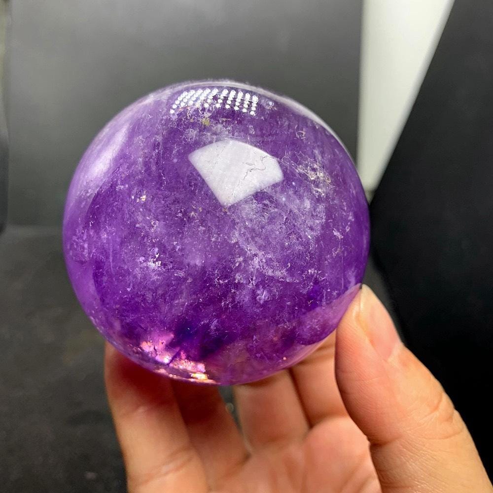 Ame Sphere 66mm Ametrine Sphere, Ametrine Citrine Amethyst Ball, Crystal Sphere ...