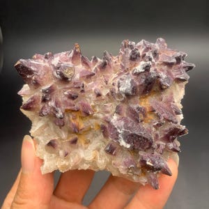 Beautiful Purple Yttro Fluorite on Calcite Cluster, Crystal Specimen from Guizhou, China, Fluorite Crystal Specimens Collection
