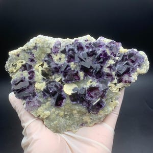 Beautiful Purple Fluorite Crystal from Yindu Mine, Inner Mongolia, China, Fluorite Siderite Combination, Fluorite Specimen for Collectors