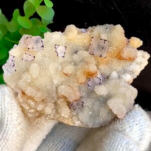 Beautiful Purple Fluorite Cube Cluster from Guizhou, China,  Zoned Color, Crystal Specimen, Fluorite Crystal Specimens, 45g