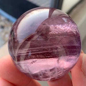 Beautiful 49mm Violet Purple Amethyst Sphere, Purple Amethyst Ball, Purple Crystal Sphere, Quartz Ball, Amethyst Orb Sphere, 158.8g