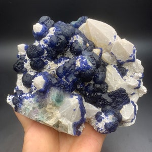 Beautiful Inner Mongolia Blueberry Fluorite Crystal, Huanggangliang Mine Fluorite, Window Fluorite Mineral Specimen, Chinese Mineral