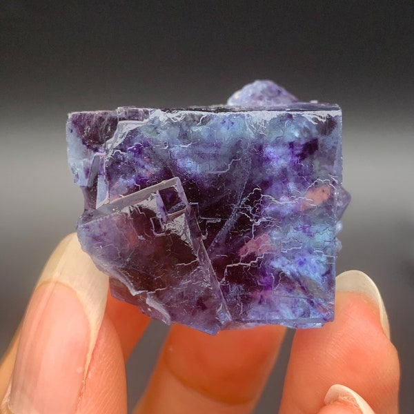 Beautiful Inner Mongolia Phantom Fluorite Crystal, Yindu Mine Fluorite Mineral Specimen for Collectors, Cube Fluorite, Chinese Mineral