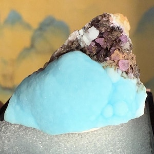 Beautiful Blue Aragonite Raw Stone, Natural Crystal from Yunnan, China, Mineral Specimen, Rough Aragonite, Rock Collector Gift