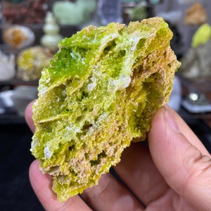 Rare Find Shape Green Pyromorphite Crystal, Mineral Specimen from Guangxi Province, China,  Pyromorphite Crystal Collection, 109g