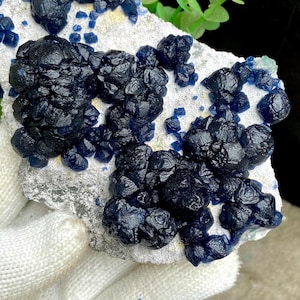 Beautiful Blueberry Fluorite Crystal from Huanggangliang Mine, Inner Mongolia, Blue Fluorite Mineral Specimen, Chinese Mineral, 253g