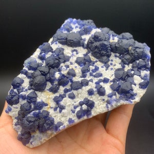 Beautiful Inner Mongolia Blueberry Fluorite Crystal, Huanggangliang Mine Fluorite, Window Fluorite Mineral Specimen, Chinese Mineral