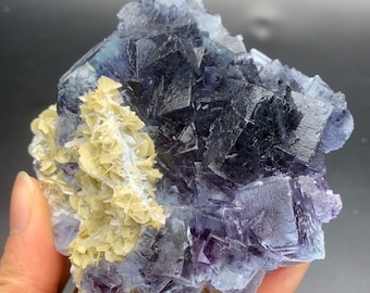 Inner Mongolia Phantom Fluorite Crystal, Yindu Mine Fluorite Mineral Specimen for Collectors, Cube Fluorite, Chinese Mineral