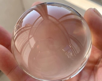 65.2mm AA Grade Super Clear Quartz Ball, Non-Defect Pure Clear Crystal Sphere, 384.5g