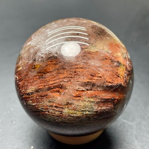 Beautilful 49mm Phantom Quartz Sphere, All Seasons Garden Quartz Orb, Lodolite Crystal Sphere, Shamans Dream Stone