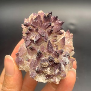 Beautiful Purple YttroFluorite on Calcite Cluster,  Rare Crystal Specimen from Guizhou, China, Fluorite Crystal Specimens Collection