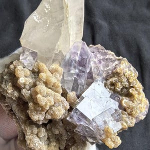 Magnifique cristal de fluorite YaoGangXian du Hunan, Chine, spécimen de fluorite avec mica, spécimens de cristal de fluorite, pièce de collection, 139 g
