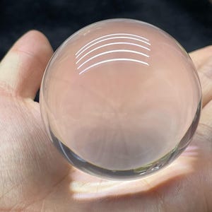 Beautiful 54mm AA Grade Super Clear Quartz Sphere, Natural Water Clear Crystal Sphere, Clear Quartz Sphere