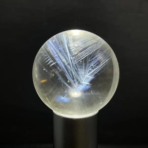 Beautiful 42mm Natural Blue Rutiles Crystal Shpere Ball, Clear Quartz Sphere from Brazil, Crystal Sphere, Blue Angel&#39;s Feathers, 100g