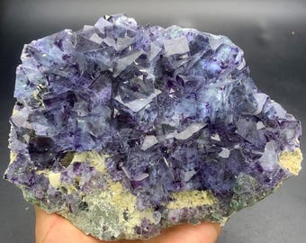 Phantom Fluorite Crystal from Inner Mongolia, Yindu Mine, Fluorite Mineral Specimen for Collectors, Cube Fluorite, Chinese Mineral