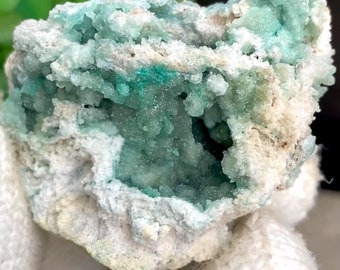 Beautiful Blue Hemimorphite, Natural Raw Hemimorphite, Throat Chakra, Hemimorphite Mineral Specimen from Yunnan, China, 68g