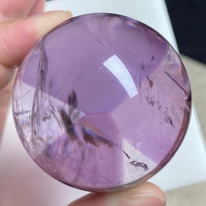 Beautiful 51mm Dabiz Purple Amethyst Sphere, Light Purple Amethyst Ball, Purple Crystal Sphere, Quartz Ball, Amethyst Orb Sphere