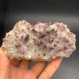 Beautiful Purple Yttro Fluorite on Calcite Cluster, Crystal Specimen from Guizhou, China, Fluorite Crystal Specimens Collection
