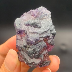 Beautiful Phantom Fluorite Crystal from Inner Mongolia, China, Fluorite Mineral Specimen with Bismuthinite, Chinese Mineral