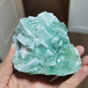 Magnifique cristal de fluorite verte YaoGangXian du Hunan, Chine, cube enrobé de sucre, spécimens de cristal de fluorite, pièce de collection