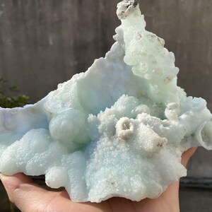 Blue Aragonite Raw Stone, Natural Crystal from Yunnan, China, Mineral Specimen, Rough Aragonite, Rock Collector Gift