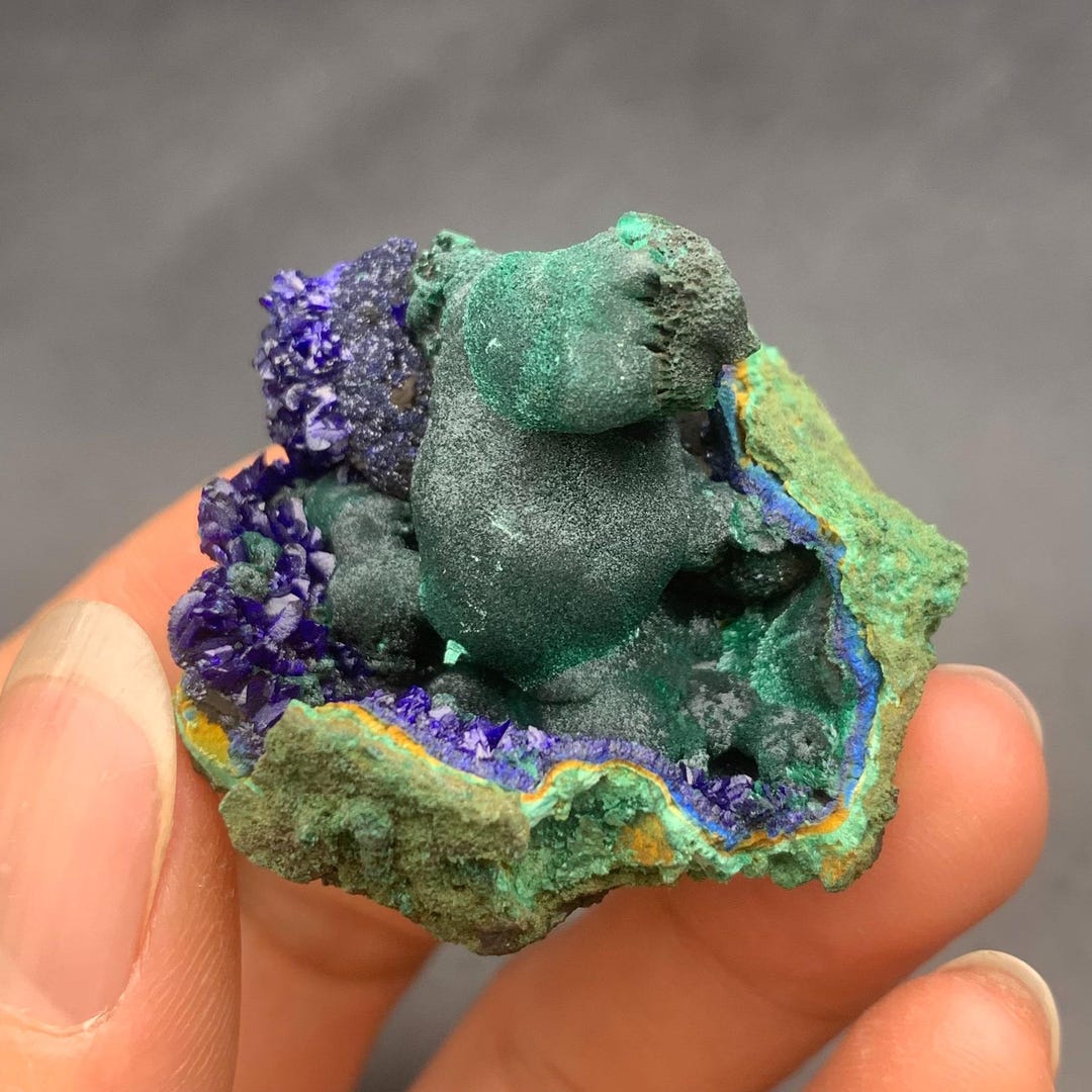 Azurite Malachite Combination, Azurite Geode Crystal Mineral Specimen ...