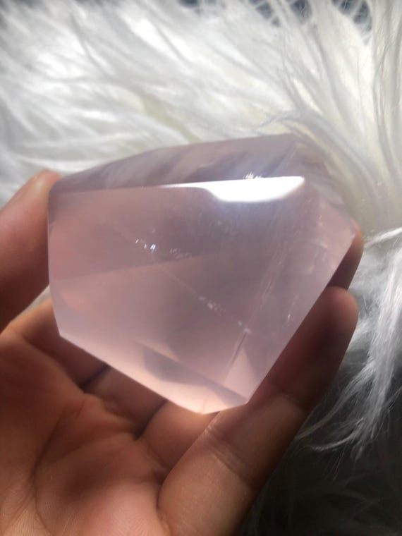 Beautiful Mozambique Rose Quartz Freeform, Pink Clear Rose Quartz