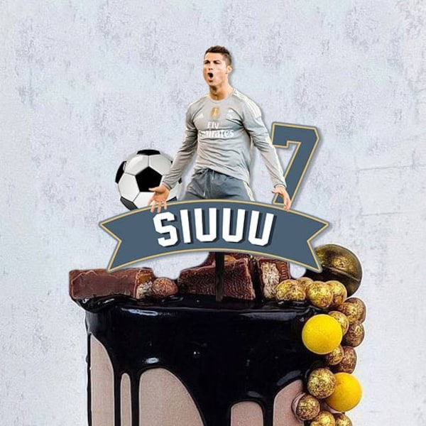 Soccer cake topper | Ronaldo cake topper | Kids cake topper | birthday party